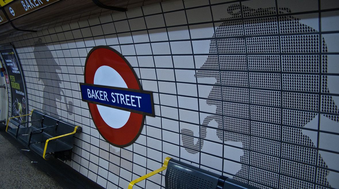 Slavná ulice Baker Street patří k příběhům Sherlocka Holmese