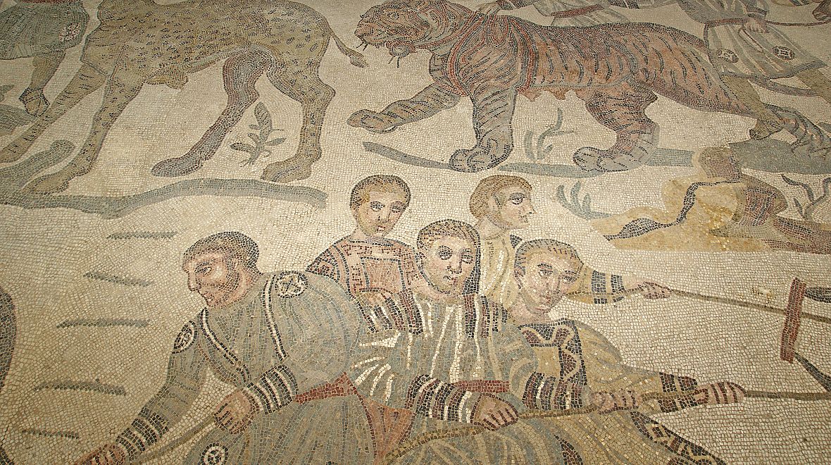 Mozaiky ve Villa Romana del Casale