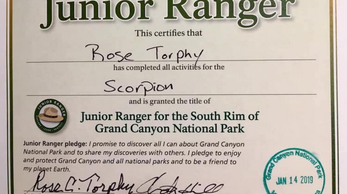 Tímto certifikátem se pyšní všichni junior rangeři