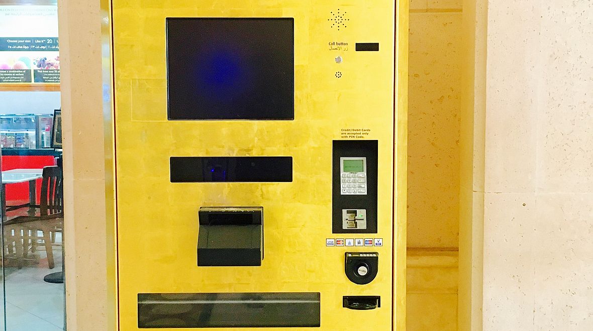 Bankomat na zlato v Dubaji
