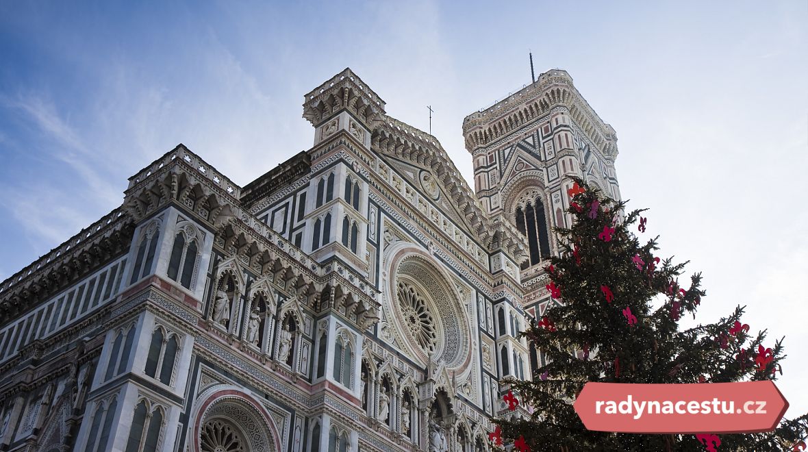 Florentský dóm s vánočním stromem 