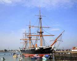 Loď HMS Warrior v Portsmouth