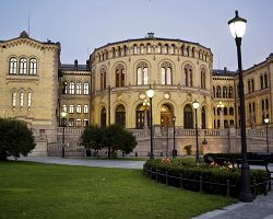 Budova norského parlamentu v Oslu