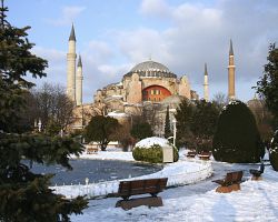 Sníh se v Istanbulu málokdy udrží