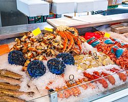 Hojně navštěvovaný rybí trh v Bergenu