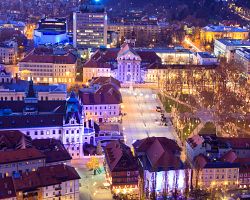 Vánoční atmosféra v Lublani
