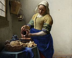 Vermeerova Mlékařka patří k jedněm z nejdůležitějších děl nizozemského malířství
