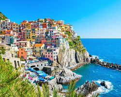 Krásný pohled na Cinque Terre 