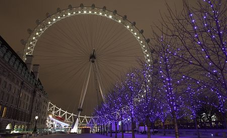 Svátečně oděné London Eye
