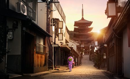 Stará čtvrť v Kjótu