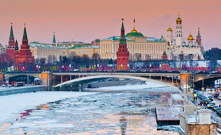 Zimní atmosféra v samém srdci Ruska, Kremlu
