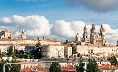 Santiago de Compostela jako na dlani z parku Alameda