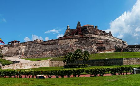 Mohutná pevnost San Felipe de Barajas ze 17. století v Cartagena de Indias