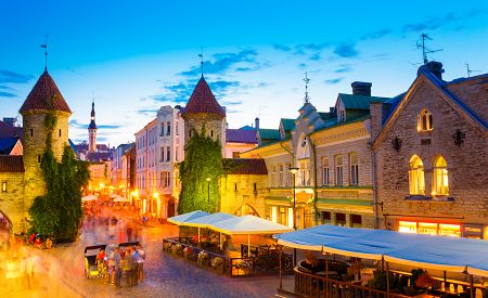 Večerní kouzlo estonské metropole Tallin