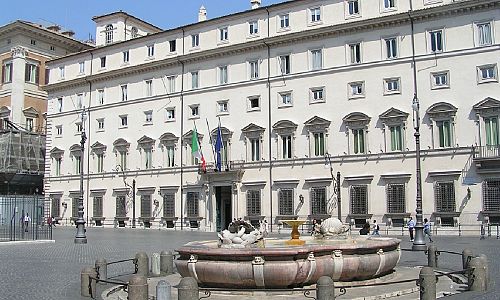 Piazza Colonna - palác Chigi