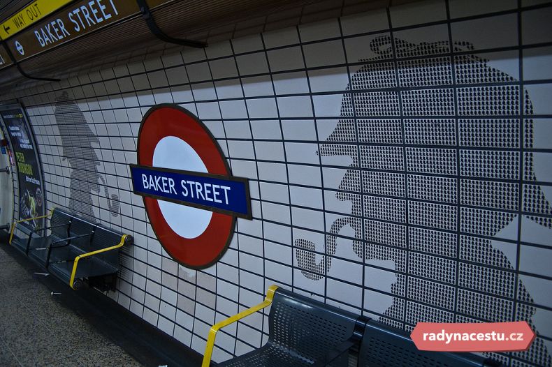 Slavná ulice Baker Street patří k příběhům Sherlocka Holmese