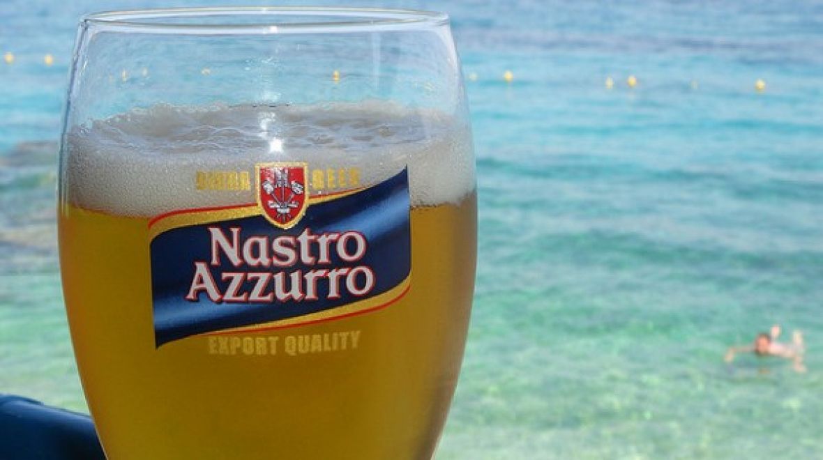 Italské pivo - Nastro Azzurro