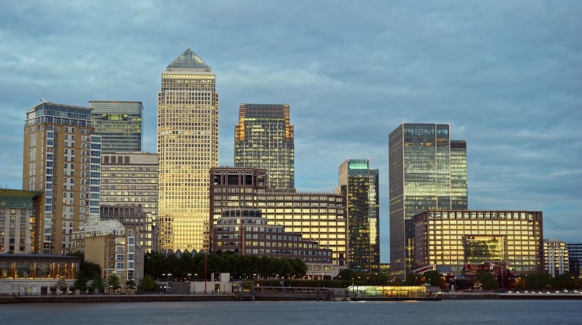 Canary Wharf - považuje se za největší trh s nemovitostmi