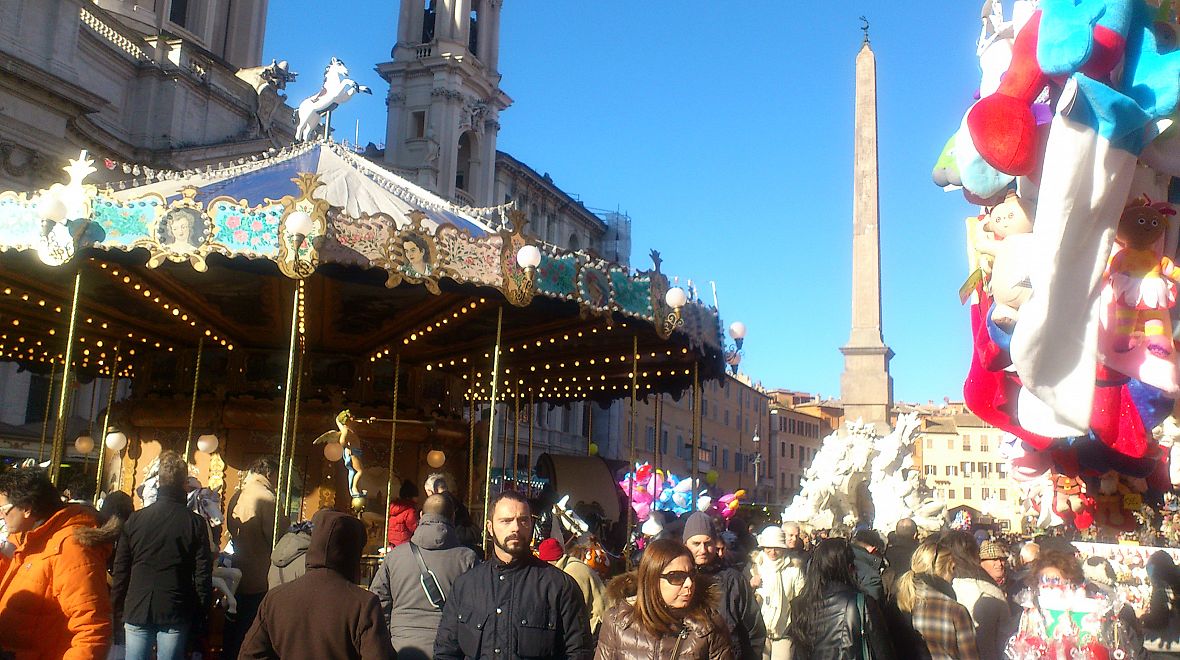 Piazza Navona v adventu
