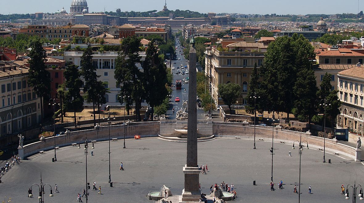 Obelisk Flaminio na Piazza del Popolo
