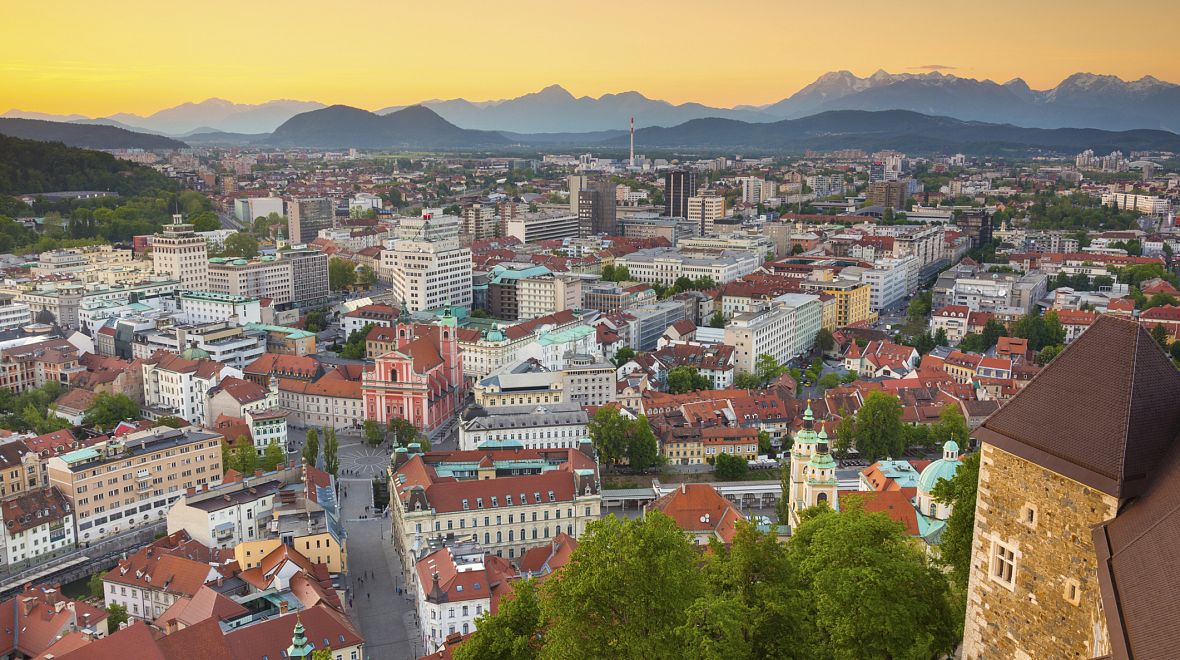 Výhled z Lublaňského hradu