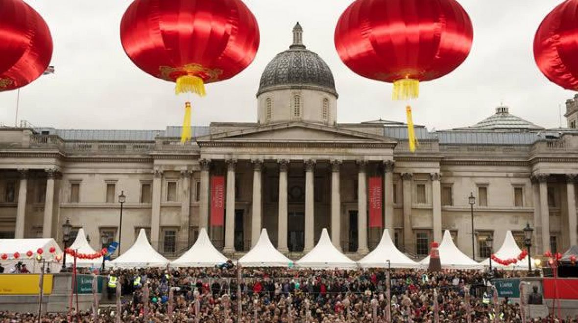 Oslavy čínského nového roku na Trafalgar Square