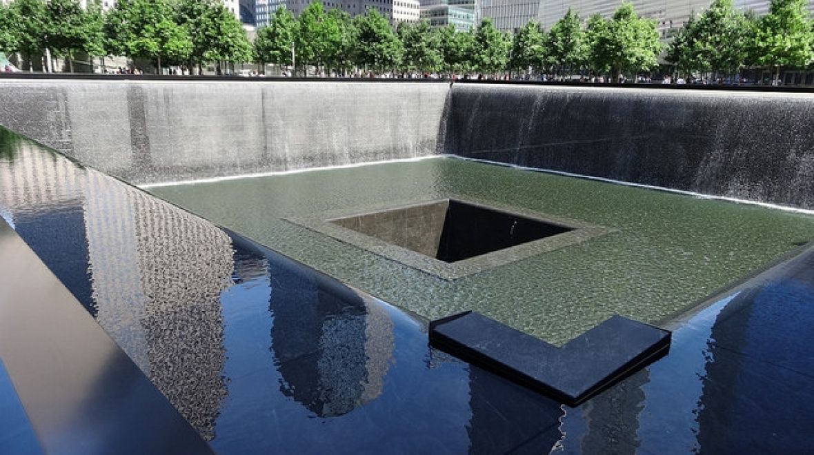 Ground Zero - památník na místě pádu dvojčat. 