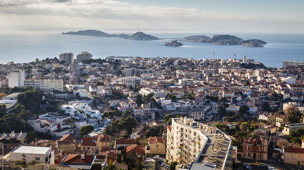 Výhled na ostrovy z Marseilles