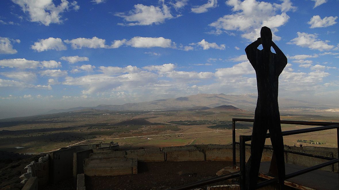 Pohled do Sýrie z Golanských výšin