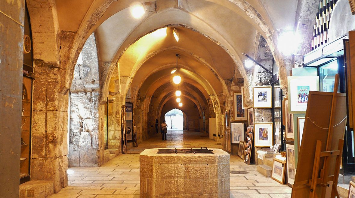 Interiér súku v Jeruzalémě