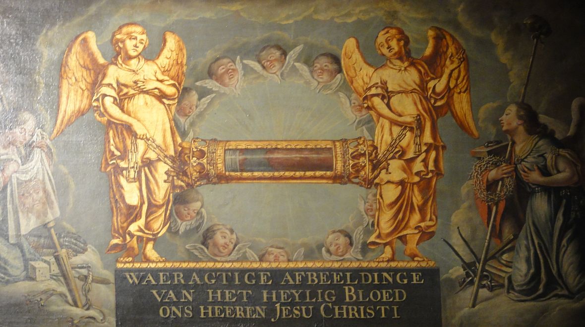 Malba - Andělé nesoucí relikviář se svatou krví