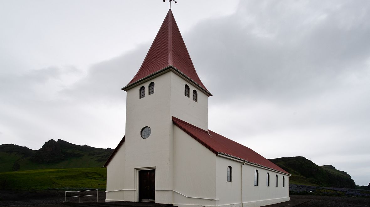Kostel, útočiště pro místní obyvatele před erupcemi