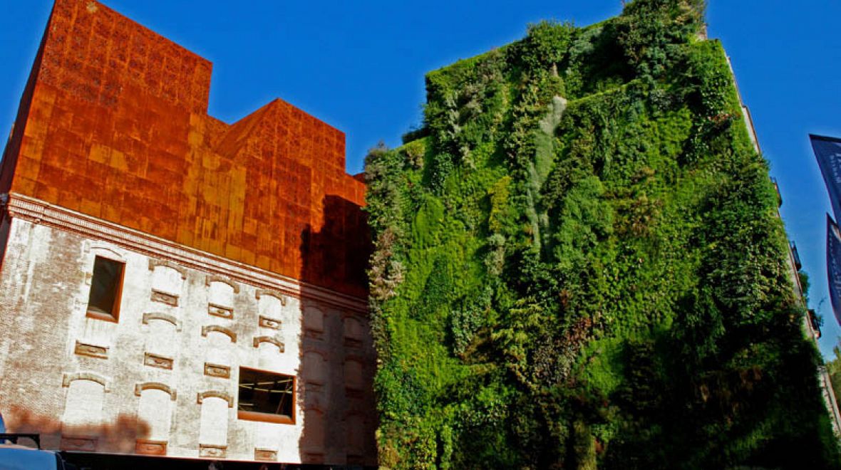 Vertikální zahrada u Muzea moderního umění CaixaForum Madrid