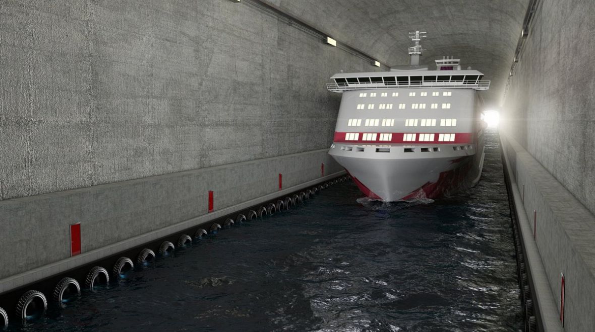 Tunel budou využívat také lodě na trase z Bergenu do Kirkenes