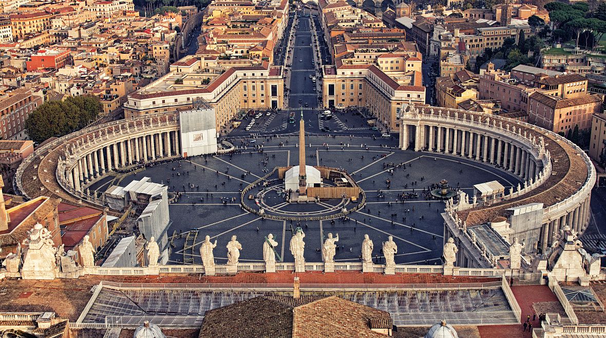 Výhled z baziliky sv. Petra ve Vatikánu 