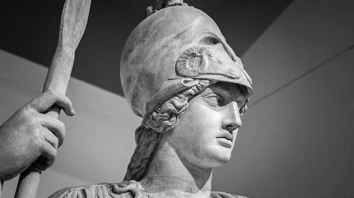 Mramorová socha bohyně Athény