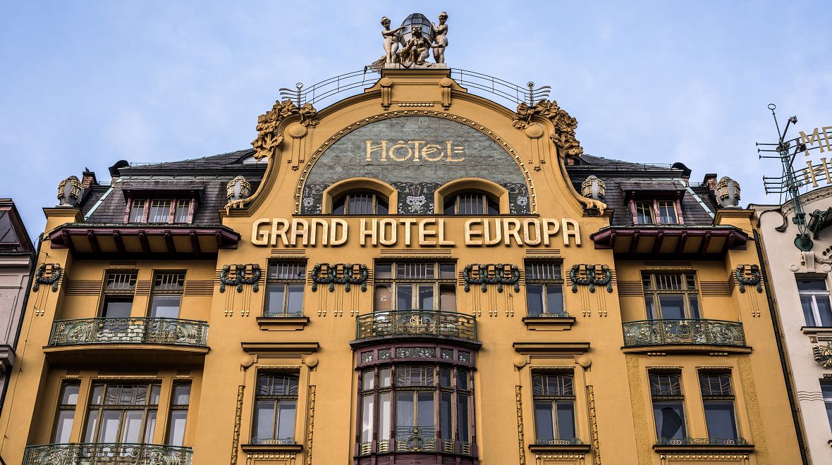 Podílel se na výzdobě hotelu Evropa v Praze
