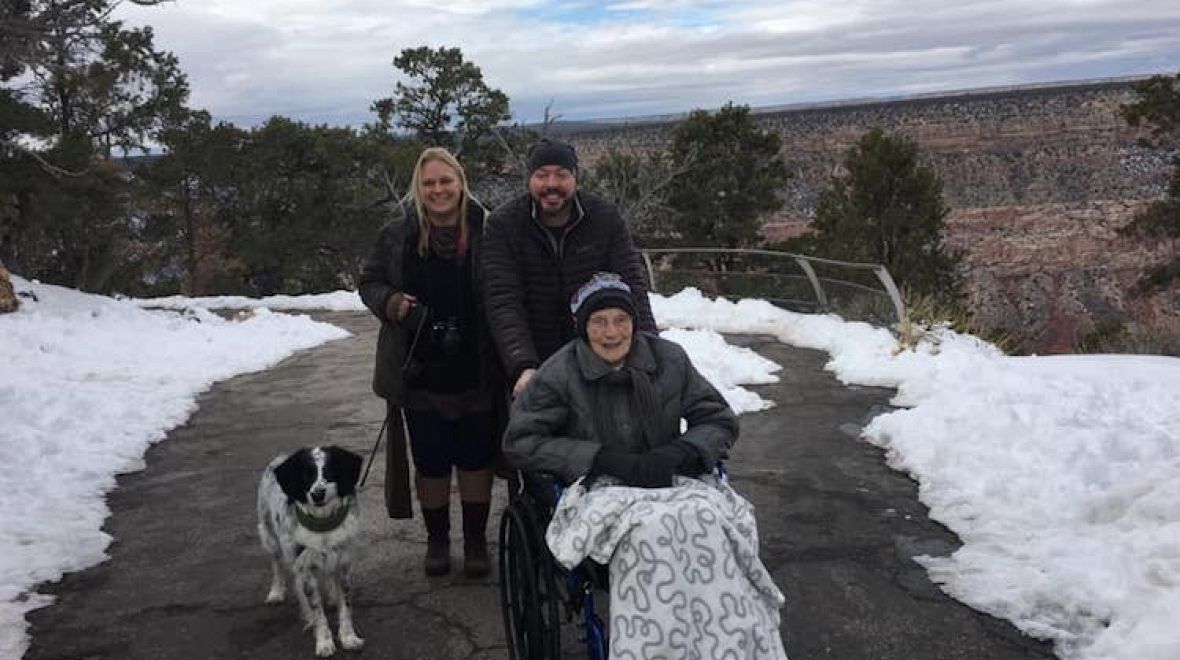 Rose Torphy se do Grand Canyonu vydala se svou rodinou letos v lednu
