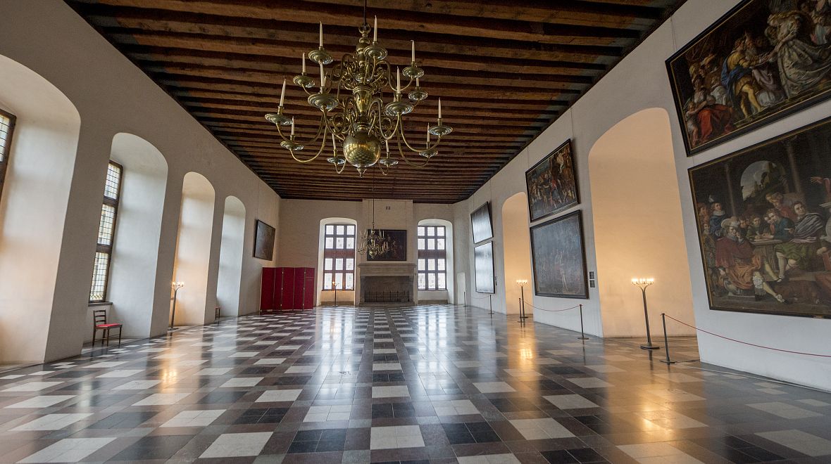 Interiér hradu Kronborg