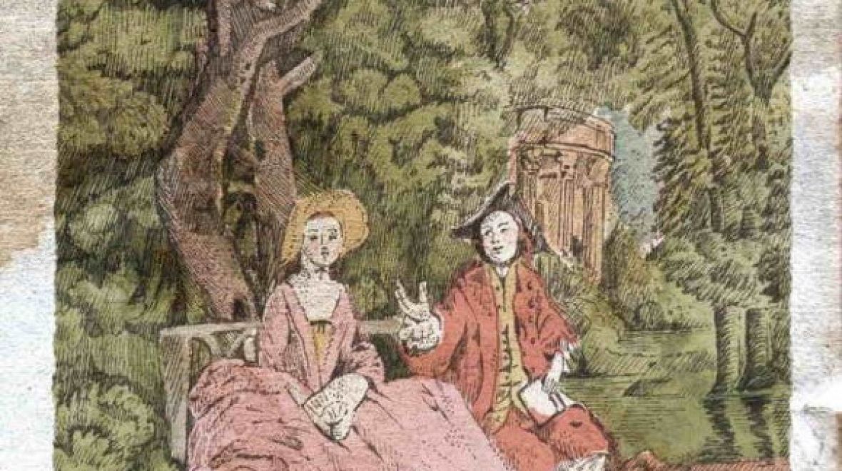 Předlohou pro parfém se stal také obraz Povídání v parku od T. Gainsborougha