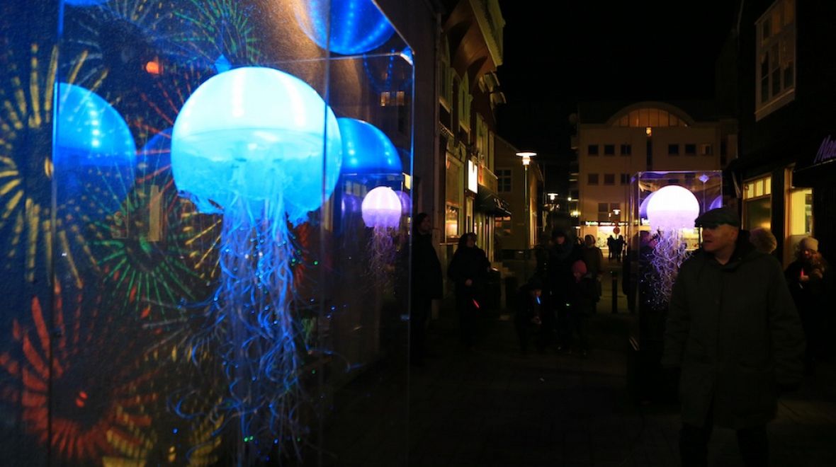 Festival do Reykjavíku přináší i celou řadu zajímavých světelných instalací