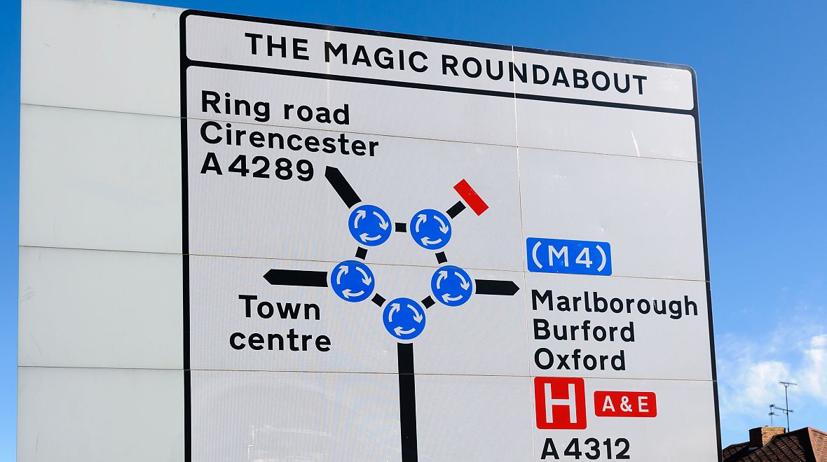 Magic Roundabout - Kouzelný kruhový objezd v Anglii