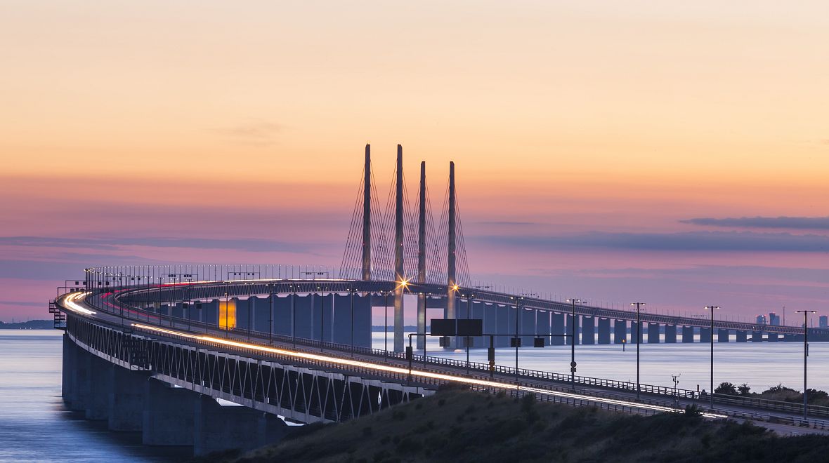 Most Øresund spojující Dánsko se Švédskem