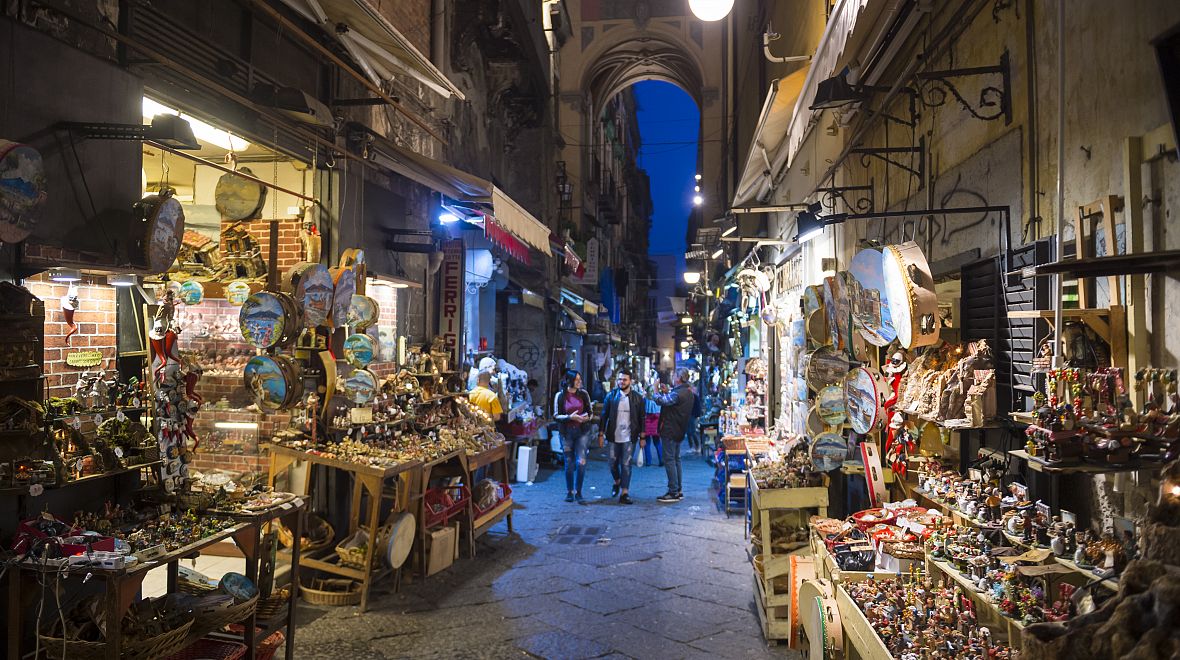 Ulice betlémů v Neapoli
