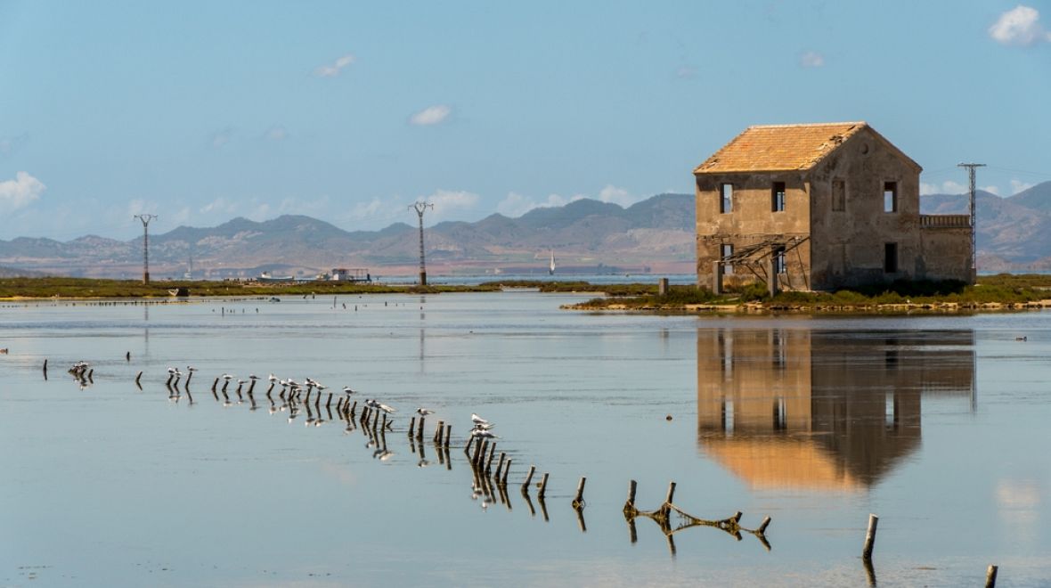 Solná laguna v oblasti Mar Menor