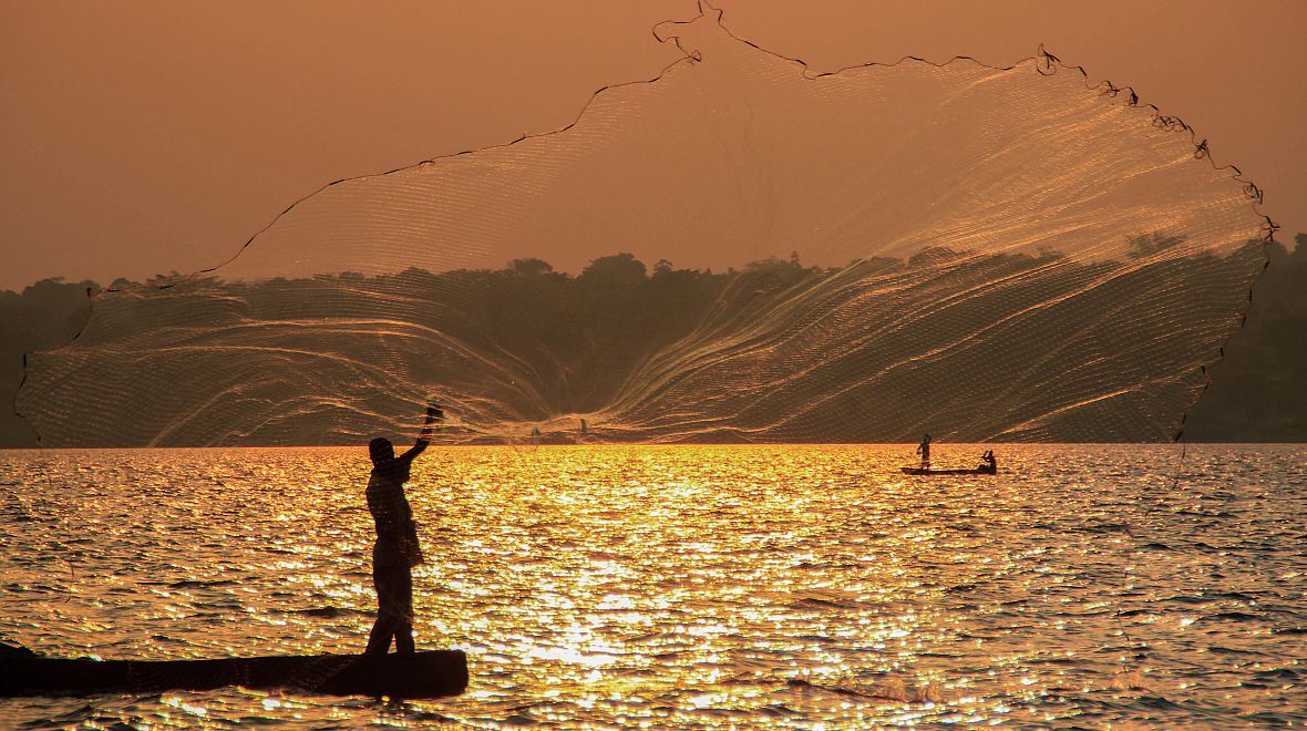 Místní rybáři na Viktoriině jezeru