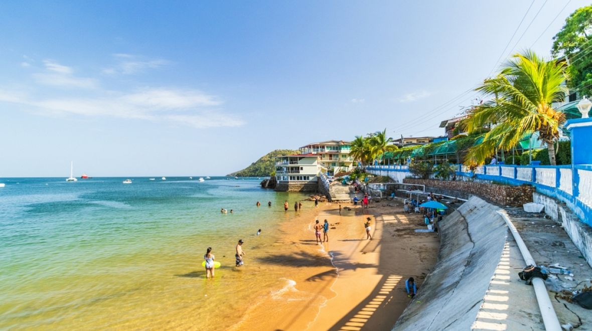 Koupání na ostrově Taboga u Panamá City