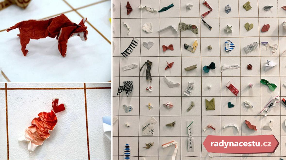 Mezi hvězdy výstavy tentokrát patří origami skládačky z prázdných obalů