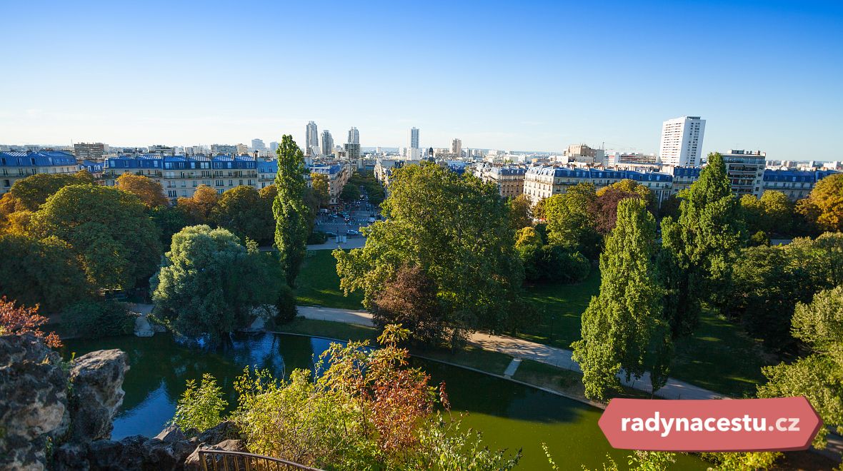 Výhled z parku na Paříž