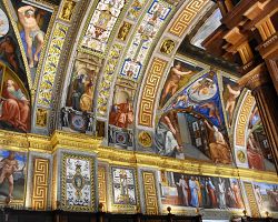 Fascinující malby a výzdoba knihovny kláštera El Escorial